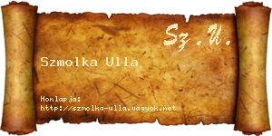Szmolka Ulla névjegykártya